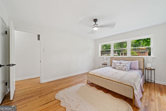 3222 Edgemont Way, Decatur, GA 30032 - bedroom featuring light wood finished floors and a ceiling fan