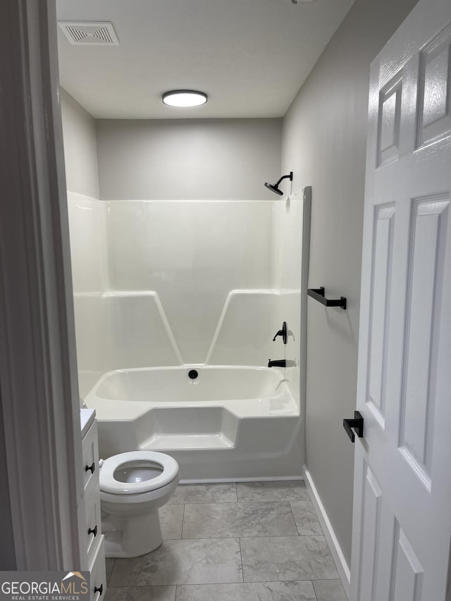 105 Ridgefield Dr, Lagrange, GA 30241 - bathroom with marble finish floors, shower / tub combination, and vanity