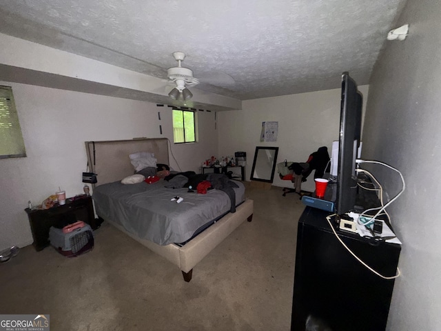 6884 Red Maple Ct, Rex, GA 30273 - bedroom featuring a textured ceiling and ceiling fan