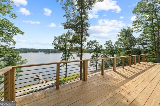 631 Susan Davis Rd, Sparta, GA 31087 - wooden terrace featuring a water view
