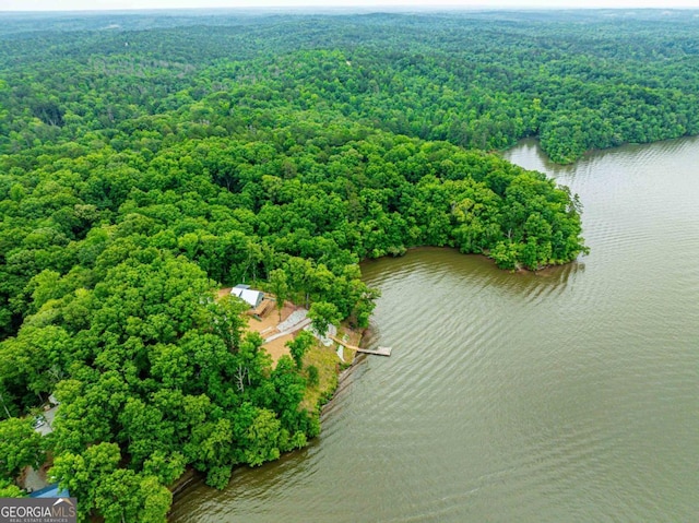 631 Susan Davis Rd, Sparta, GA 31087 - drone / aerial view of a heavily wooded area and a nearby body of water