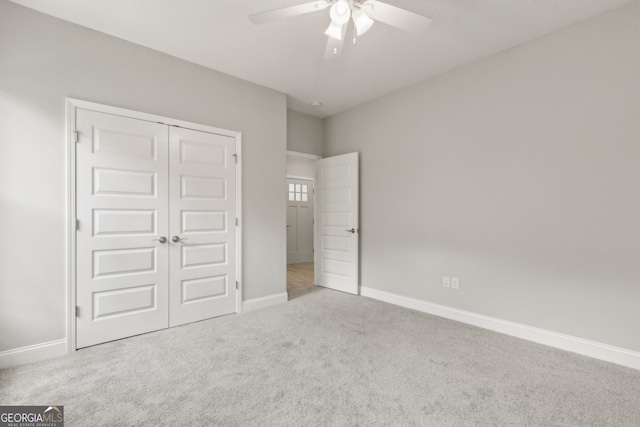 183 Ryan Nicholas Dr, Kingsland, GA 31548 - unfurnished bedroom featuring carpet floors, a closet, and ceiling fan