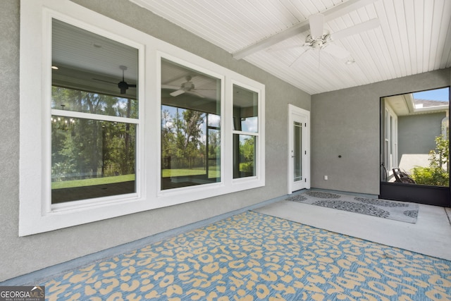 183 Ryan Nicholas Dr, Kingsland, GA 31548 - unfurnished sunroom with beamed ceiling