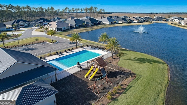 183 Ryan Nicholas Dr, Kingsland, GA 31548 - community pool featuring a residential view and a water view