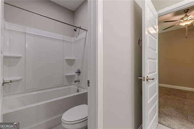 150 Whitworth Dr, Locust Grove, GA 30248 - full bathroom featuring bathtub / shower combination and a ceiling fan