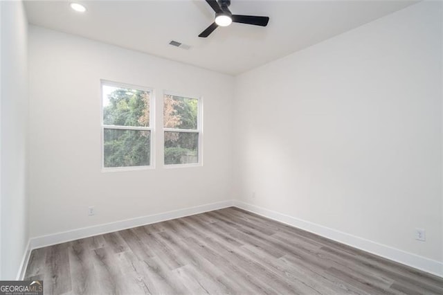 2312 Herring, Atlanta, GA 30311 - unfurnished room featuring ceiling fan, wood finished floors, and recessed lighting