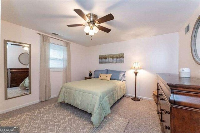 160 Edgewood Dr, Athens, GA 30606 - bedroom with carpet flooring and a ceiling fan