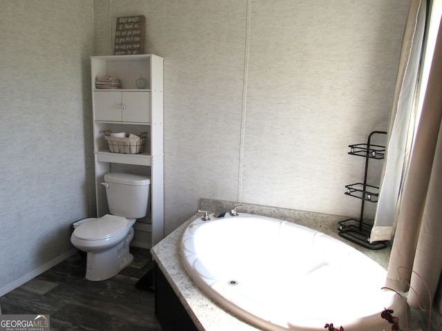14 Henderson Rd, Cleveland, GA 30528 - full bathroom featuring wood finished floors and a garden tub