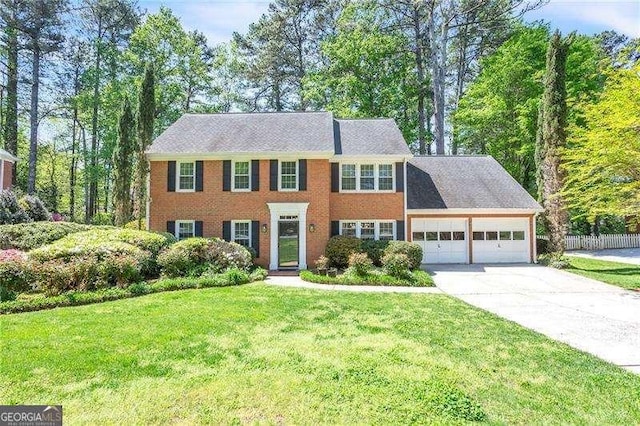 2830 Scottish Mill Way, Marietta, GA 30068 - colonial-style house featuring a garage and concrete driveway