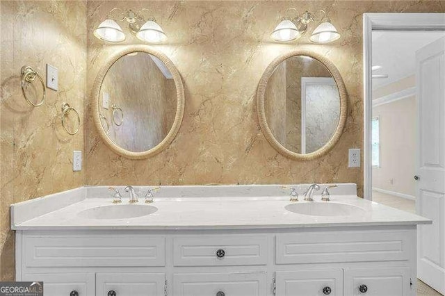 2830 Scottish Mill Way, Marietta, GA 30068 - full bathroom featuring double vanity