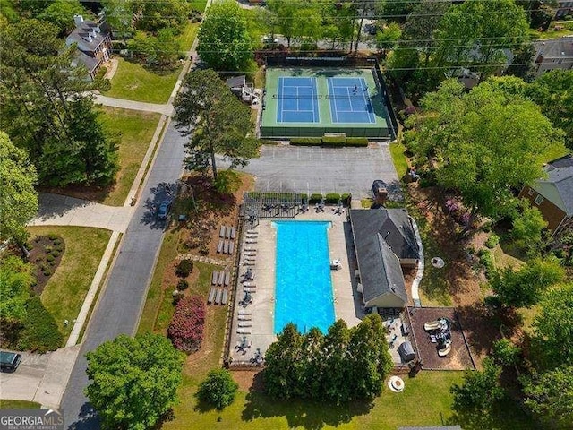 2830 Scottish Mill Way, Marietta, GA 30068 - aerial view of a pool area