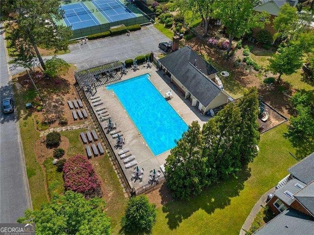 2830 Scottish Mill Way, Marietta, GA 30068 - aerial view of a pool area