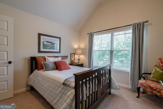 1221 Deer Trl, Bishop, GA 30621 - bedroom featuring carpet floors and vaulted ceiling