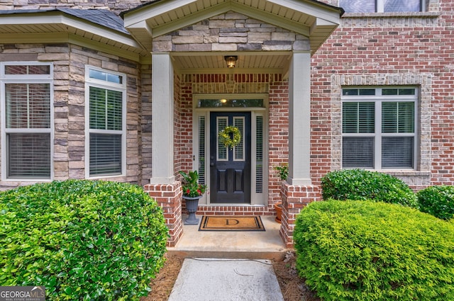 1221 Deer Trl, Bishop, GA 30621 - entrance to property featuring brick siding and stone siding
