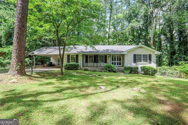 1819 King Alfred Dr SW, Atlanta, GA 30331 - ranch-style house with an attached carport and a front lawn