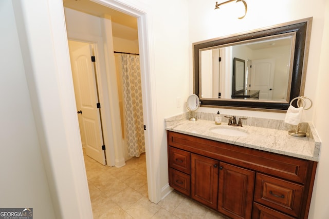 203 Drews Ridge Dr, Newnan, GA 30263 - full bathroom featuring vanity and tile patterned flooring