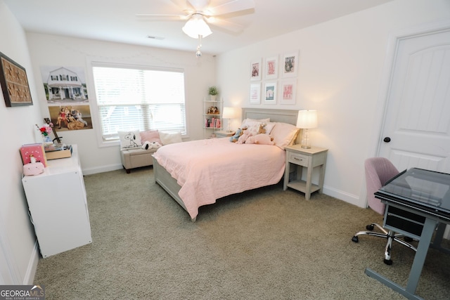 203 Drews Ridge Dr, Newnan, GA 30263 - bedroom featuring carpet flooring and ceiling fan