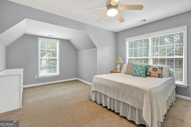 1065 Bookhout Dr, Cumming, GA 30041 - bedroom with carpet, ceiling fan, and lofted ceiling