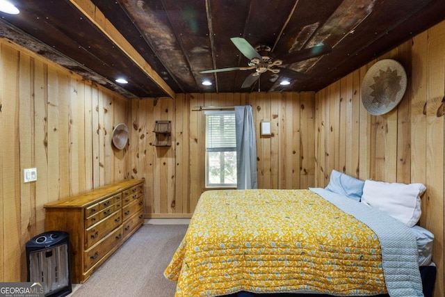 168 Gatlin Ridge Run, Dallas, GA 30157 - carpeted bedroom with wooden walls