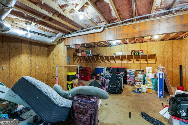 168 Gatlin Ridge Run, Dallas, GA 30157 - unfinished basement with wood walls