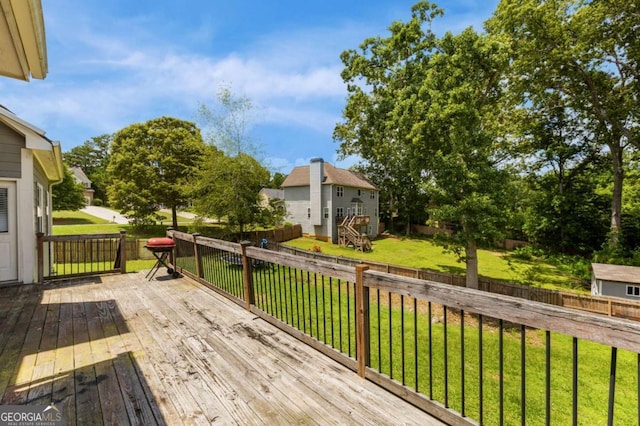 168 Gatlin Ridge Run, Dallas, GA 30157 - deck with a fenced backyard