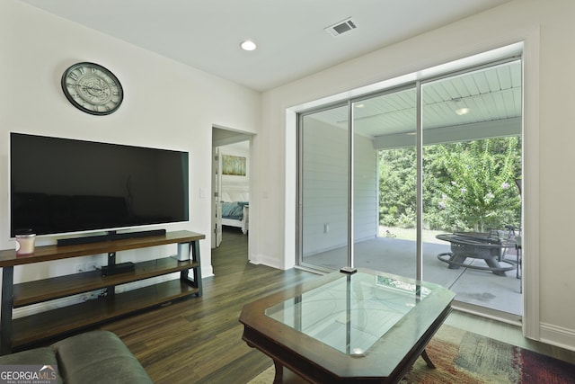 80 Rimmon Ct, Richmond Hill, GA 31324 - living room with wood finished floors and recessed lighting