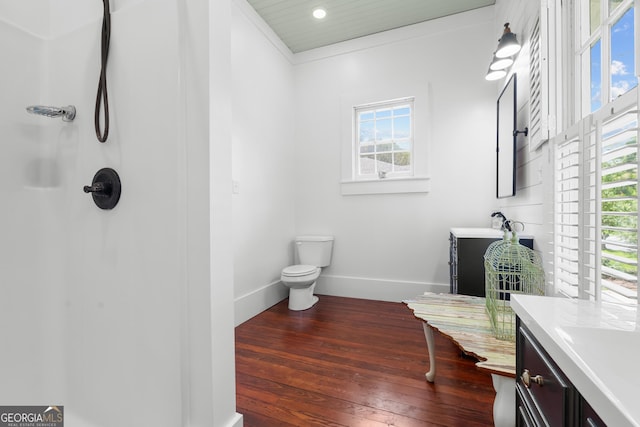 110 College Blvd, Statesboro, GA 30458 - bathroom with vanity, hardwood / wood-style flooring, recessed lighting, and crown molding
