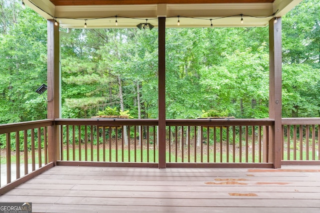 5130 Pratt St SW, Covington, GA 30014 - wooden terrace featuring a wooded view