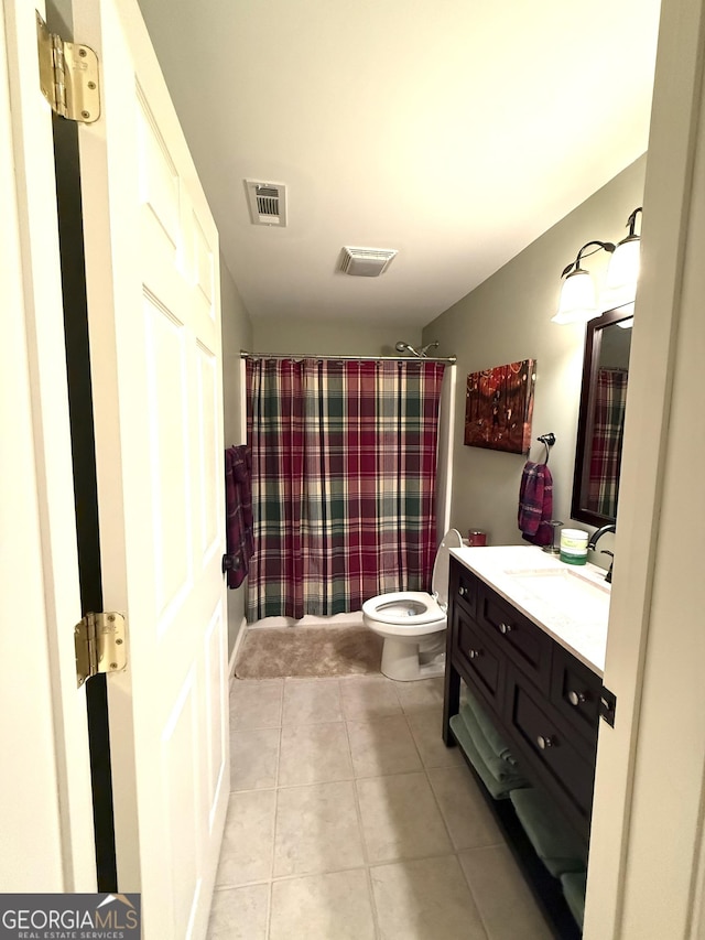 105 Evergreen Rd, Hiawassee, GA 30546 - full bath featuring vanity, tile patterned flooring, and a shower with shower curtain