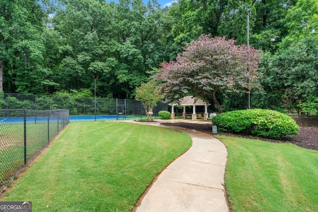 3115 Seven Pines Ct Unit 308, Atlanta, GA 30339 - view of yard featuring a gazebo and a tennis court