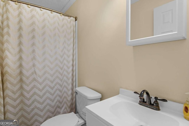 1207 College Ave, Blackshear, GA 31516 - bathroom featuring vanity and a shower with shower curtain