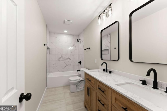 130 E Railroad Ave, Alto, GA 30510 - full bath with double vanity and tub / shower combination