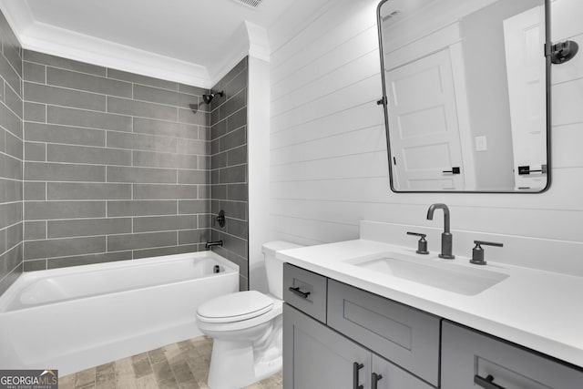 153 Alaina Rd, Holly Springs, GA 30115 - bathroom with vanity, shower / washtub combination, and wood finished floors