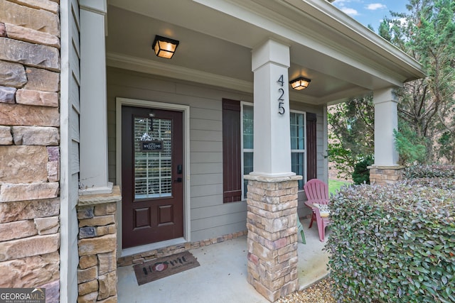 425 Eldridge Dr, Suwanee, GA 30024 - property entrance with covered porch