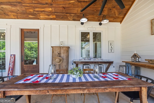 639 Frank Crook Rd, Canon, GA 30520 - view of exterior entry featuring board and batten siding and outdoor dining area