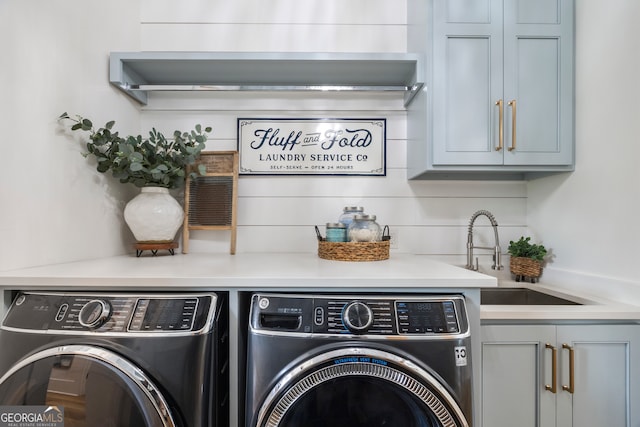 639 Frank Crook Rd, Canon, GA 30520 - laundry area with independent washer and dryer and cabinet space