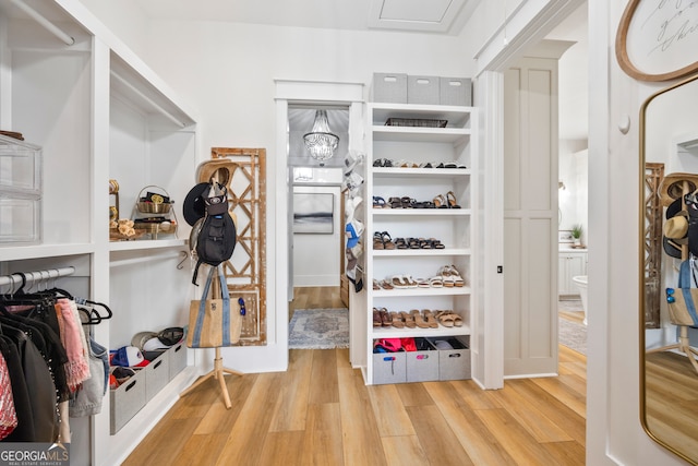 639 Frank Crook Rd, Canon, GA 30520 - walk in closet featuring wood finished floors