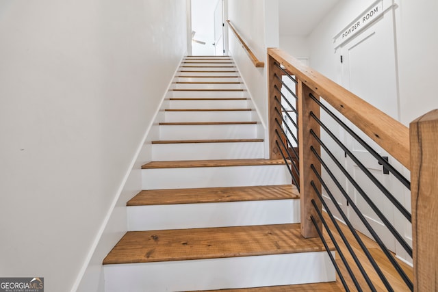 639 Frank Crook Rd, Canon, GA 30520 - stairs featuring wood finished floors