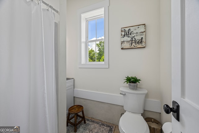 639 Frank Crook Rd, Canon, GA 30520 - full bath featuring toilet and a shower with shower curtain