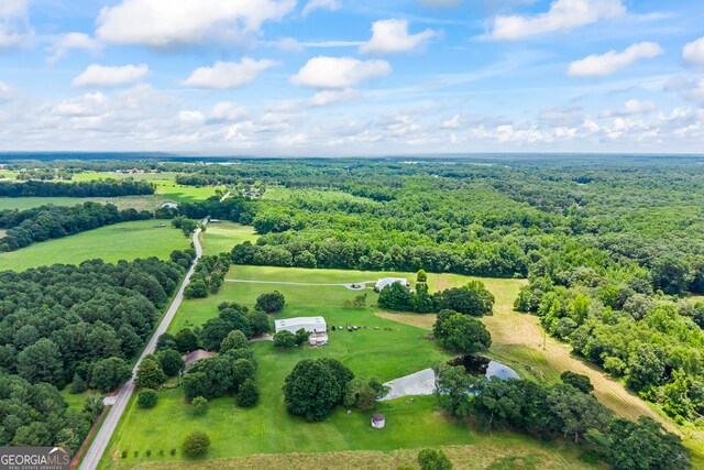 639 Frank Crook Rd, Canon, GA 30520 - aerial view of a heavily wooded area and a large body of water