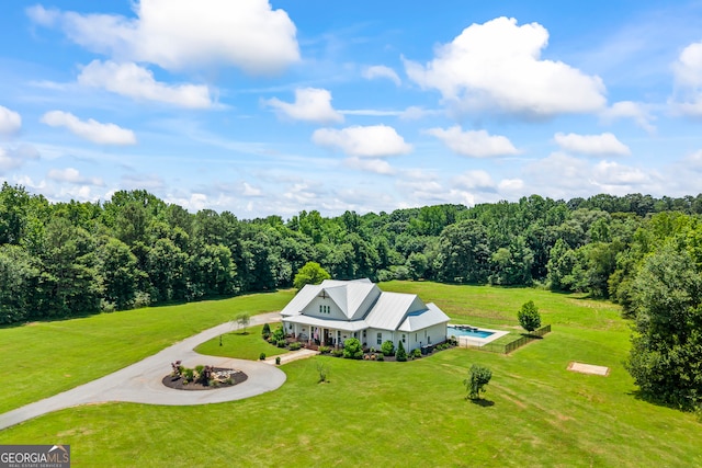 639 Frank Crook Rd, Canon, GA 30520 - aerial view of property and surrounding area featuring a forest