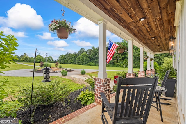 639 Frank Crook Rd, Canon, GA 30520 - porch featuring a yard