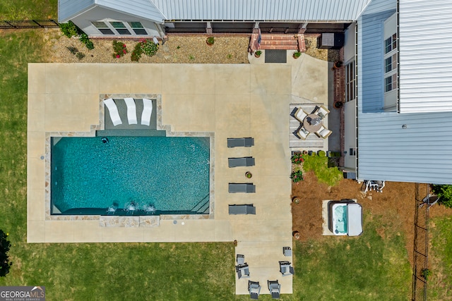 639 Frank Crook Rd, Canon, GA 30520 - aerial view of a pool area