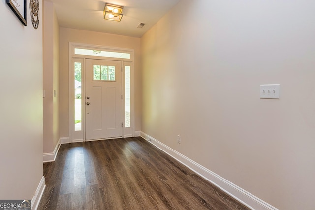 40 Westbrook Rd, Carrollton, GA 30116 - entrance foyer with dark wood finished floors and baseboards