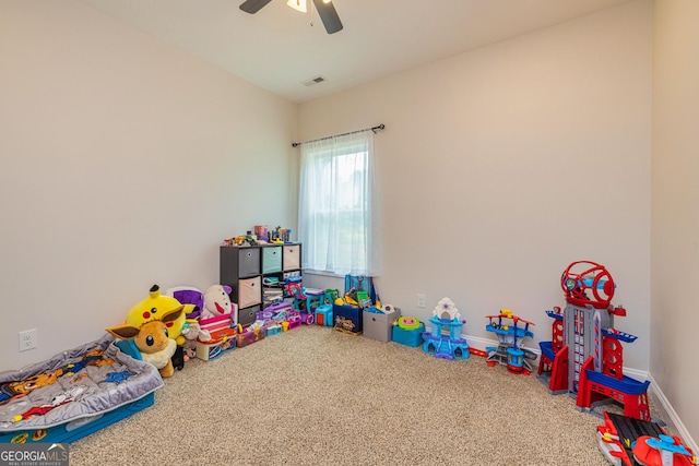 40 Westbrook Rd, Carrollton, GA 30116 - game room with carpet and a ceiling fan