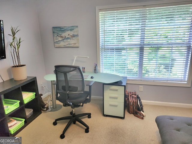 4250 River Green Dr NW Apt 405, Atlanta, GA 30327 - office area with baseboards and carpet floors