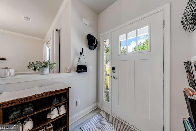 191 Eagle Heights Dr, Maysville, GA 30558 - foyer featuring ornamental molding and baseboards