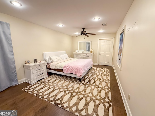 1940 Horne Rd, Eastman, GA 31023 - bedroom featuring dark wood-type flooring and recessed lighting