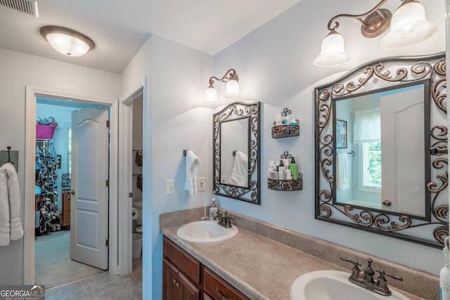 53 Denny Ln, Dallas, GA 30157 - bathroom featuring double vanity and tile patterned floors