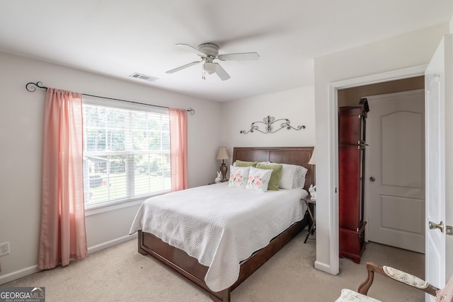 53 Denny Ln, Dallas, GA 30157 - bedroom featuring light colored carpet and ceiling fan